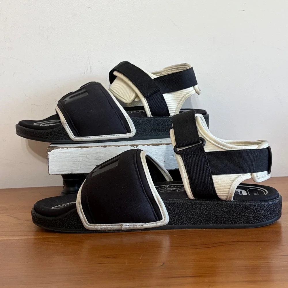 Adidas Pharrell Williams Hu Adilette 2.0 Sandals Black Cream FV7274 Mens 8